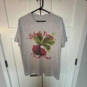 The Office Schrute Farms Graphic Short Sleeve T-Shirt Gray Men's Size Large